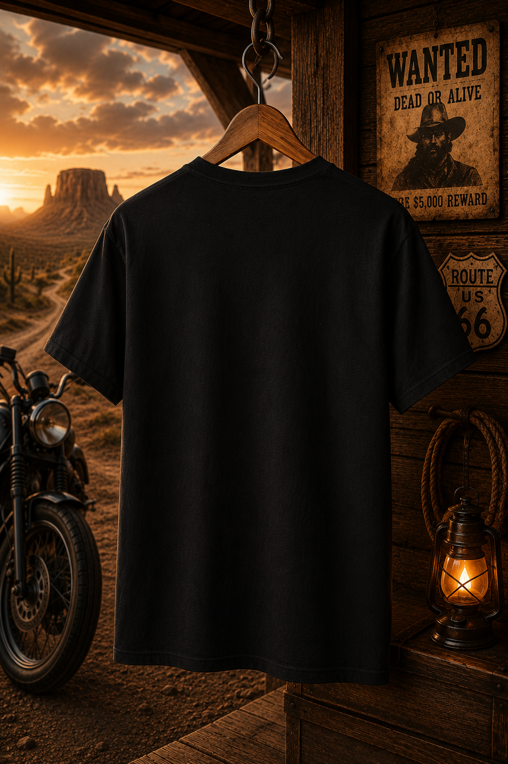 T-shirt tête de longhorn de l'Ouest | T-shirt graphique coucher de soleil dans le désert