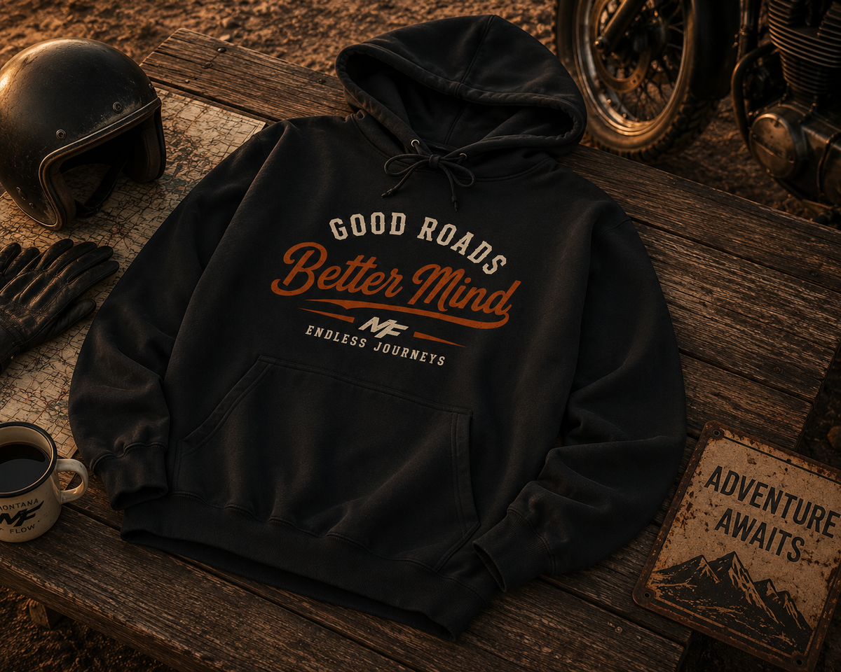 Good Roads Better Mind Hoodie | Vintage Road Trip Sweatshirt