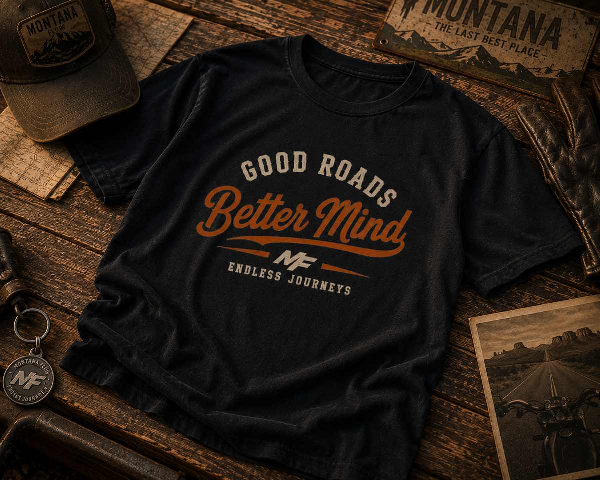Good Roads Better Mind T-Shirt | Vintage Road Trip Quote Tee