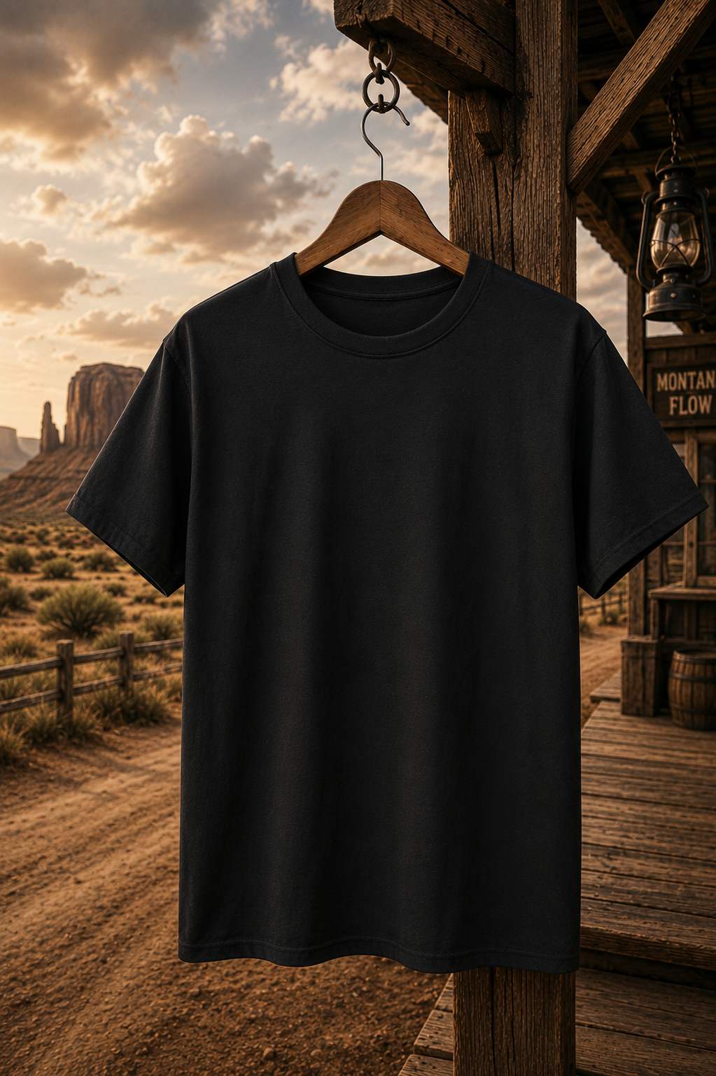T-shirt portrait de cow-boy vintage | T-shirt graphique désert de l'Ouest