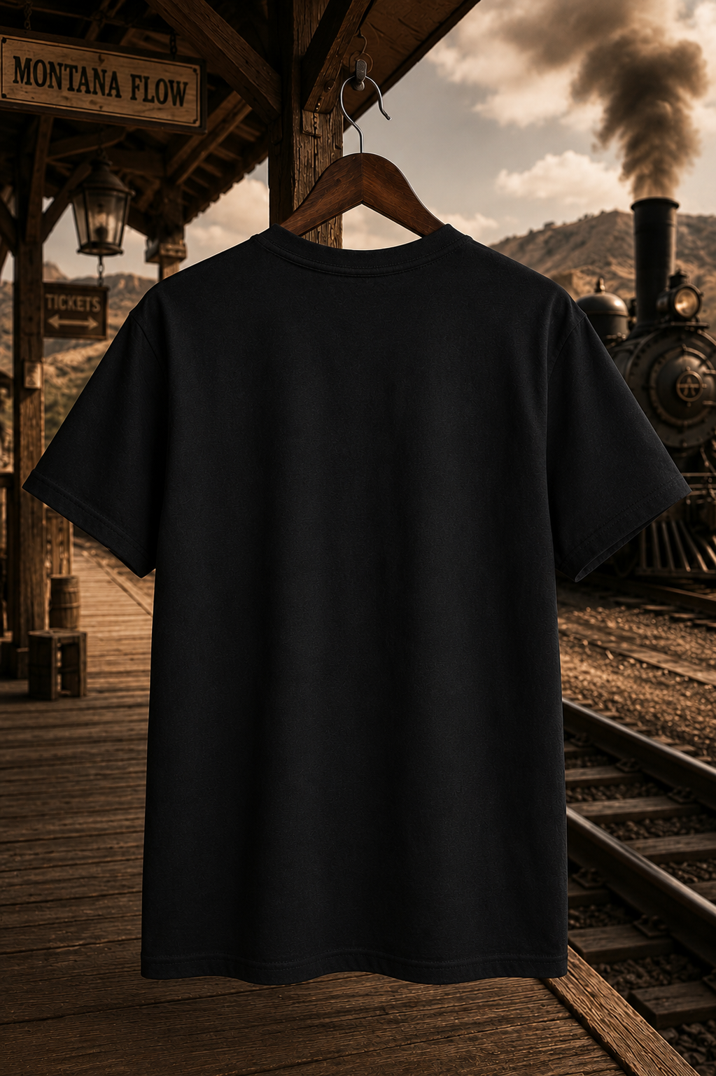T-shirt vintage train à vapeur | Tee-shirt graphique chemin de fer de l'Ouest