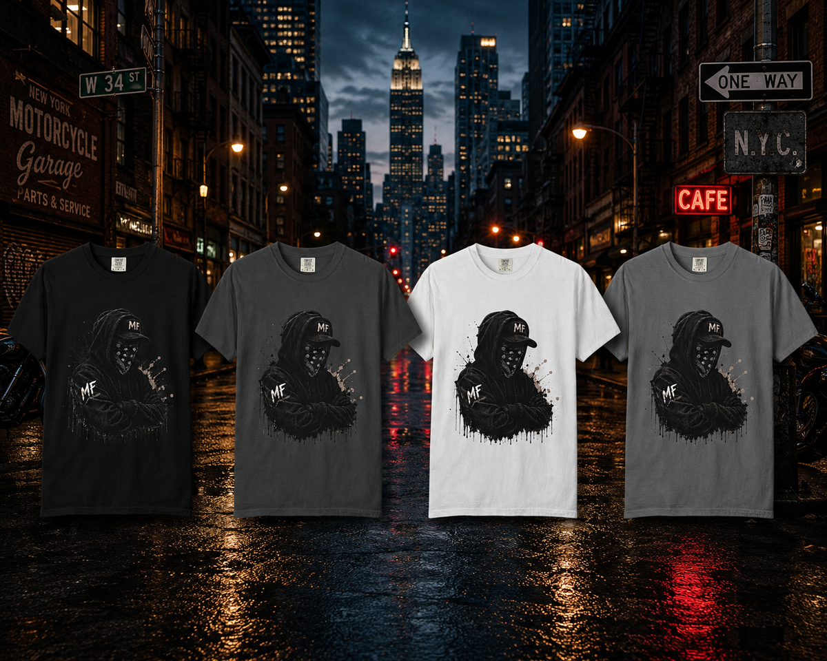 T-shirt graphique à capuche masqué | Haut streetwear urbain
