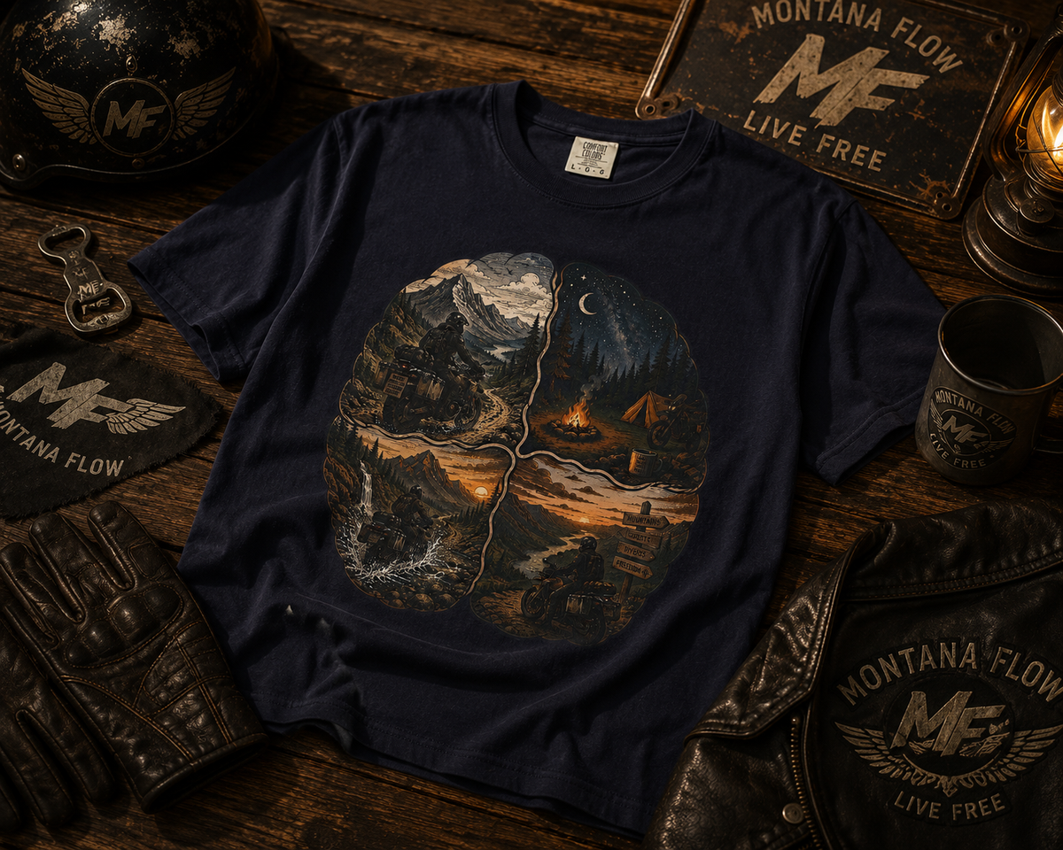 Adventure Mind T-Shirt | Motorcycle Camping Graphic Tee