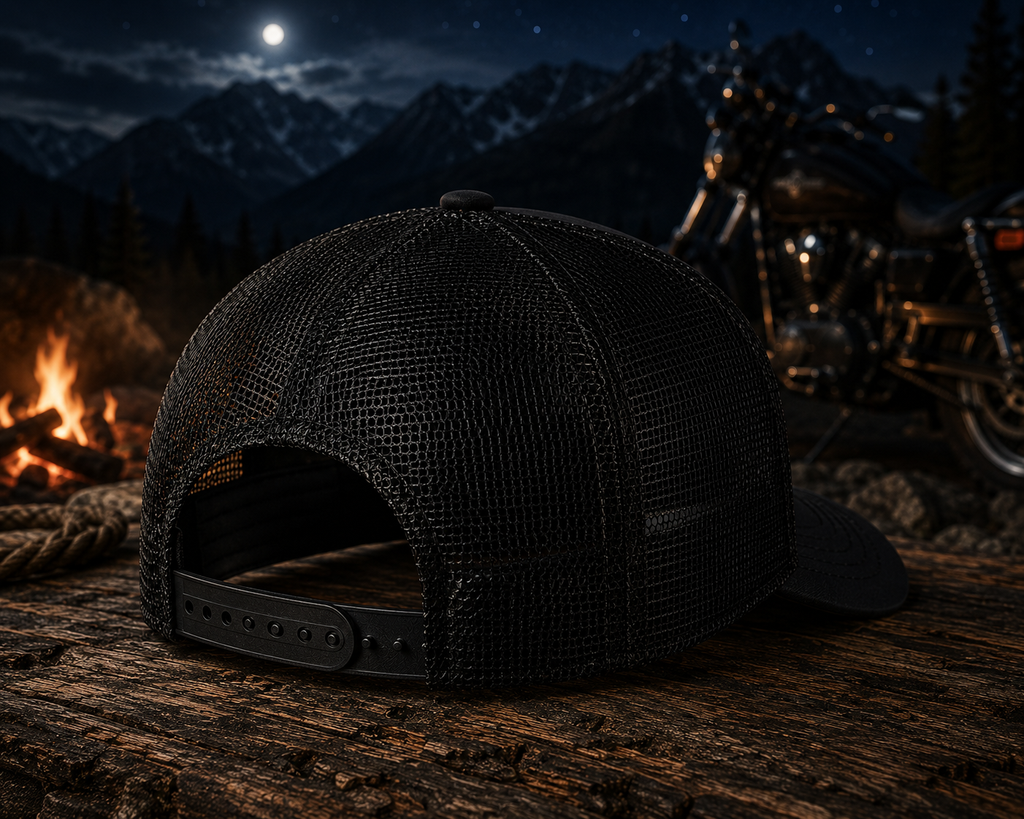 Casquette de camionneur Compass Mountain | Casquette graphique vintage style outdoor