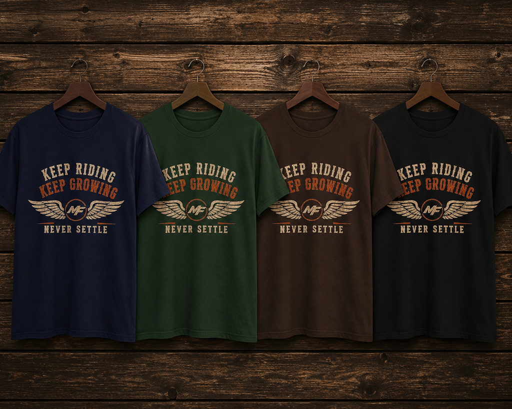 Keep Riding Keep Growing Shirt | Never Settle Vintage Tee | Winged Emblem Graphic Shirt