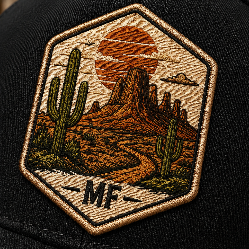 Western Desert Patch Baseball Cap | Cactus Sunset Hat