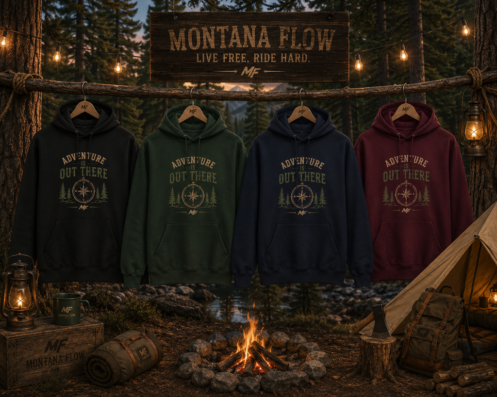 Adventure Is Out There Hoodie | Compass Forest Camping Hiking Sweatshirt