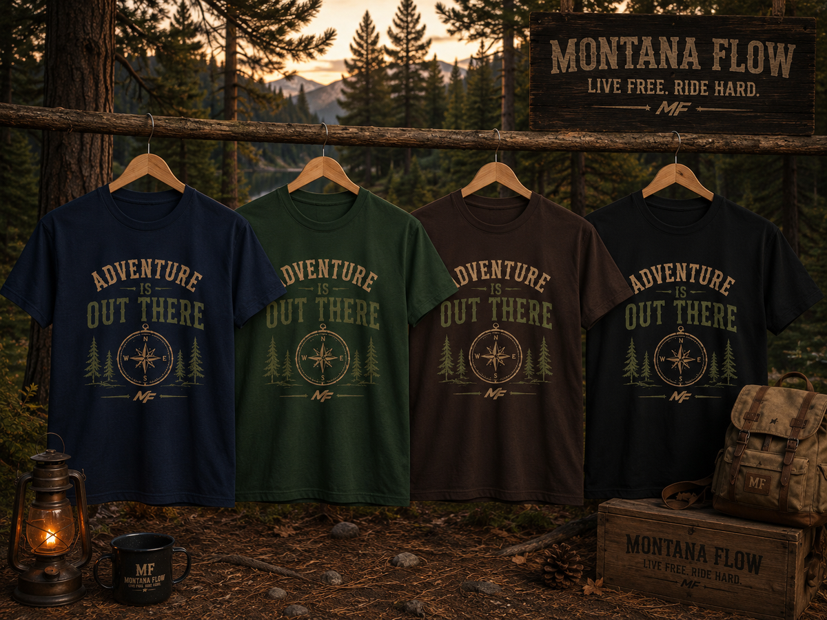 Adventure Is Out There Shirt | Compass Camping Tee, Hiking Nature Graphic T-Shirt