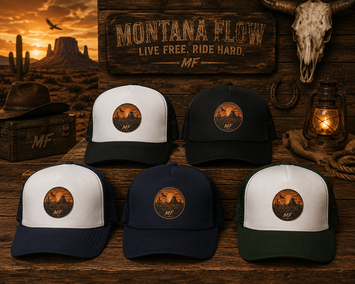 Monument Valley Desert Trucker Hat | Western Sunset Mesh Cap