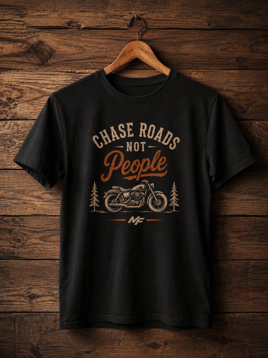 Chase Roads Not People T-Shirt | Vintage Motorcycle Graphic Tee