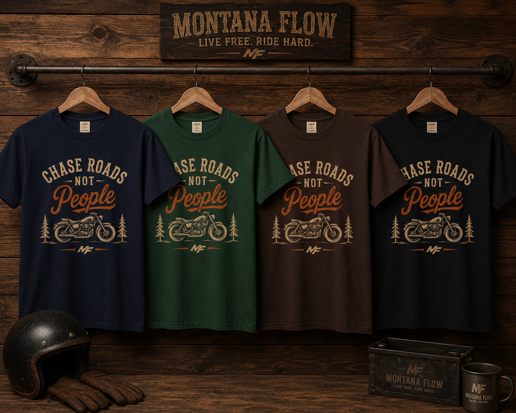 Chase Roads Not People T-Shirt | Vintage Motorcycle Graphic Tee