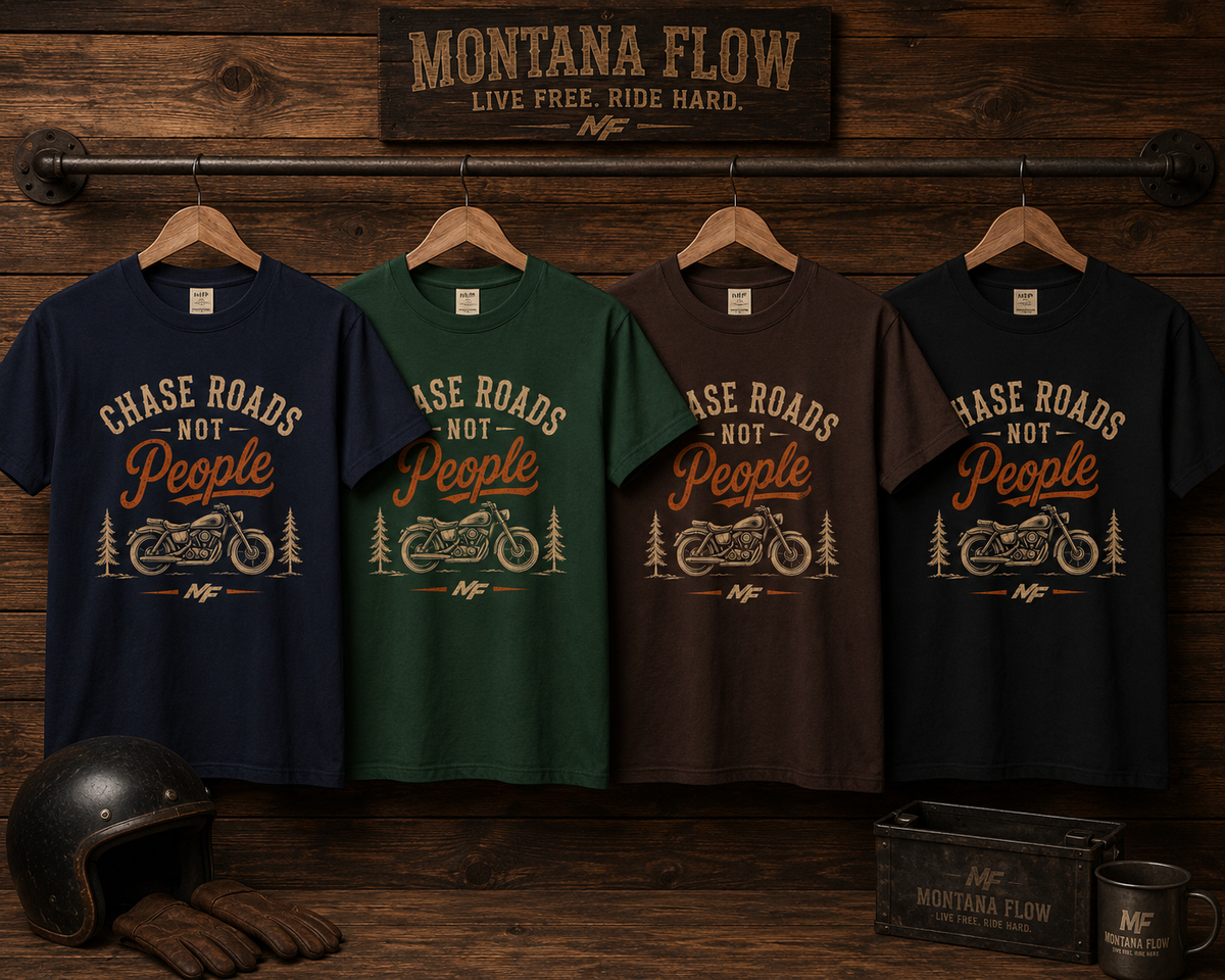 Chase Roads Not People T-Shirt | Vintage Motorcycle Graphic Tee