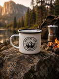 Mountain Badge Enamel Camp Cup | Keep Moving Forward