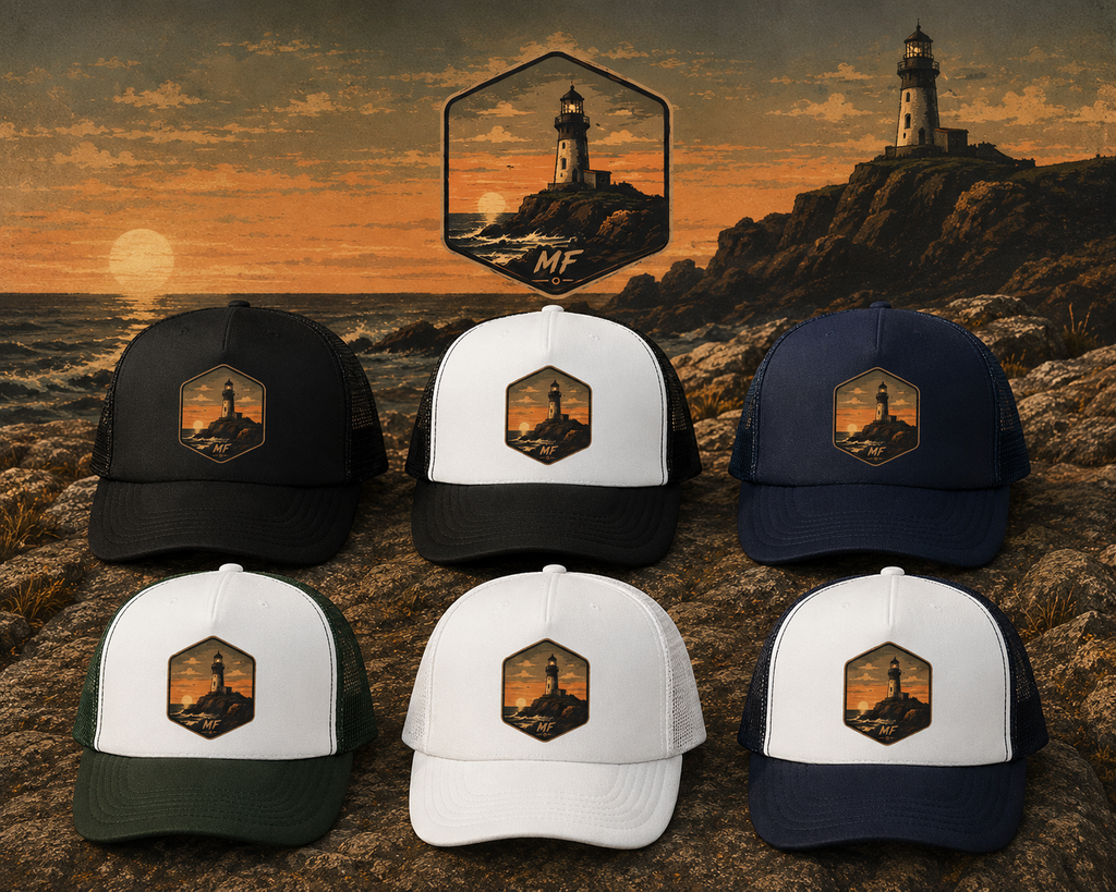Casquette trucker à écusson Lighthouse | Casquette d'aventure côtière