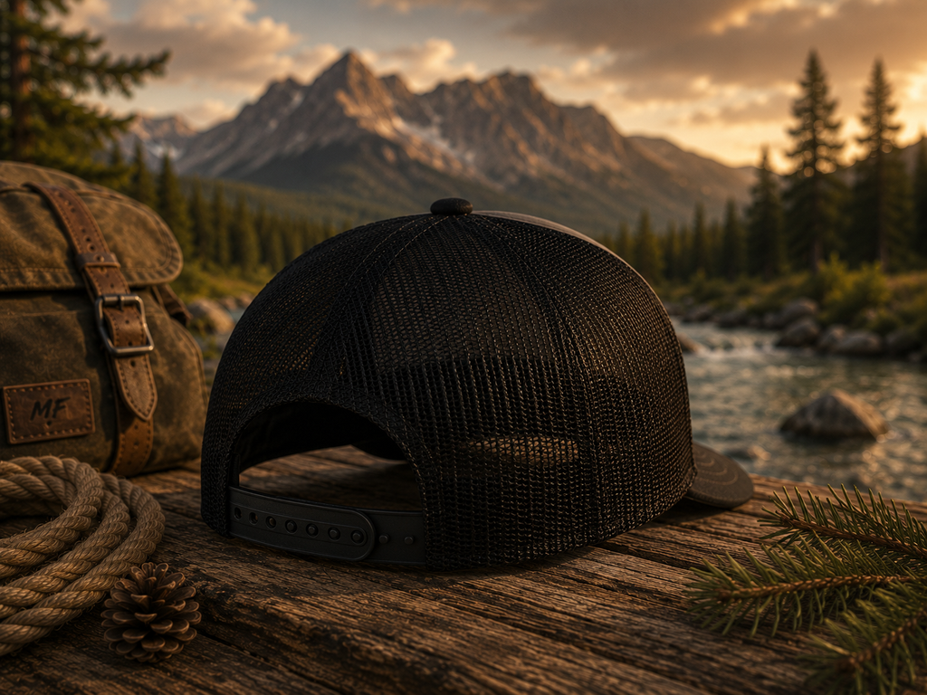 Mountain Road Patch Foam Trucker Hat | Outdoor Adventure Cap