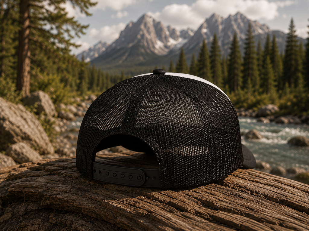 Montana Flow Mountain Badge Trucker Hat | Outdoor Foam Cap