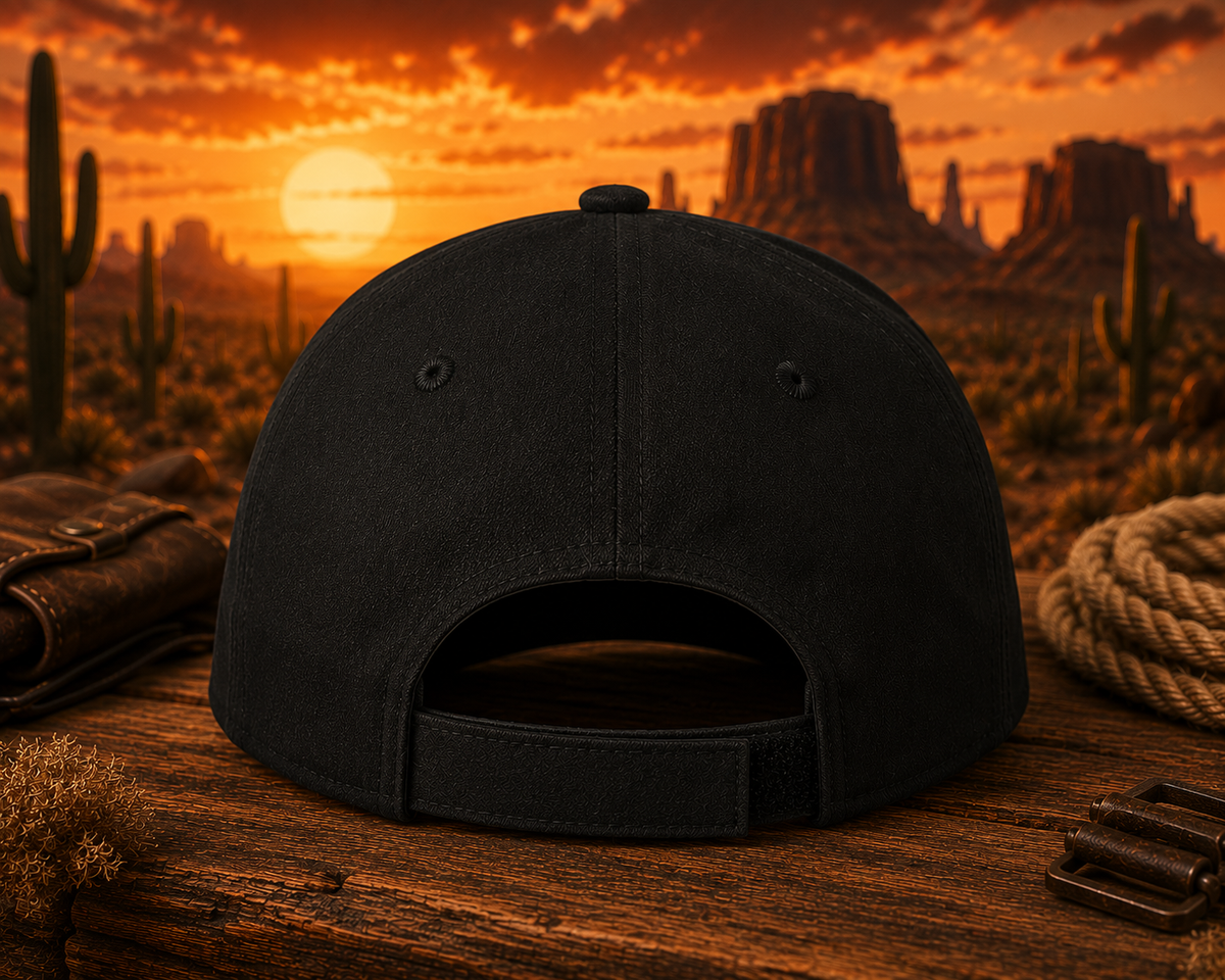 Mountain Sunset Patch Hat | Desert Landscape Cap, Outdoor Adventure Baseball Cap, Western Road Trip