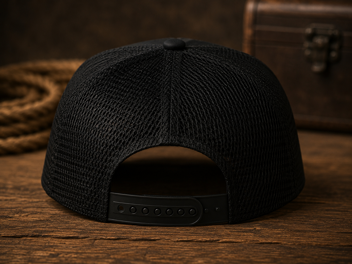 Ride Far Live Free Cowboy Patch Foam Trucker Hat | Western Rodeo Mesh Cap