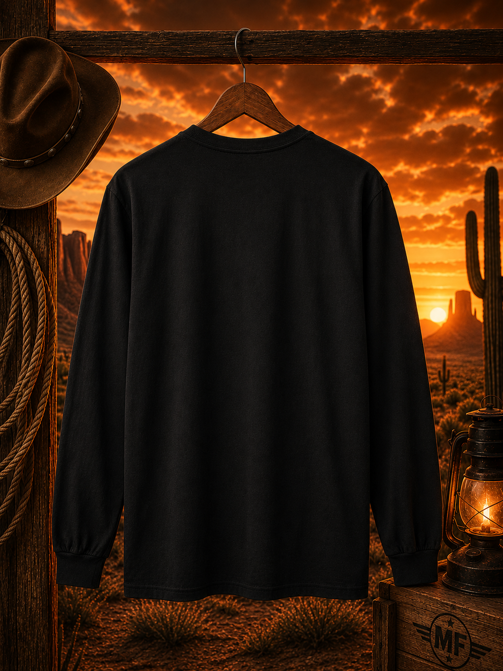 Ride More Worry Less Long Sleeve Shirt | Western Bull Skull Graphic Tee | Cowboy Country Shirt
