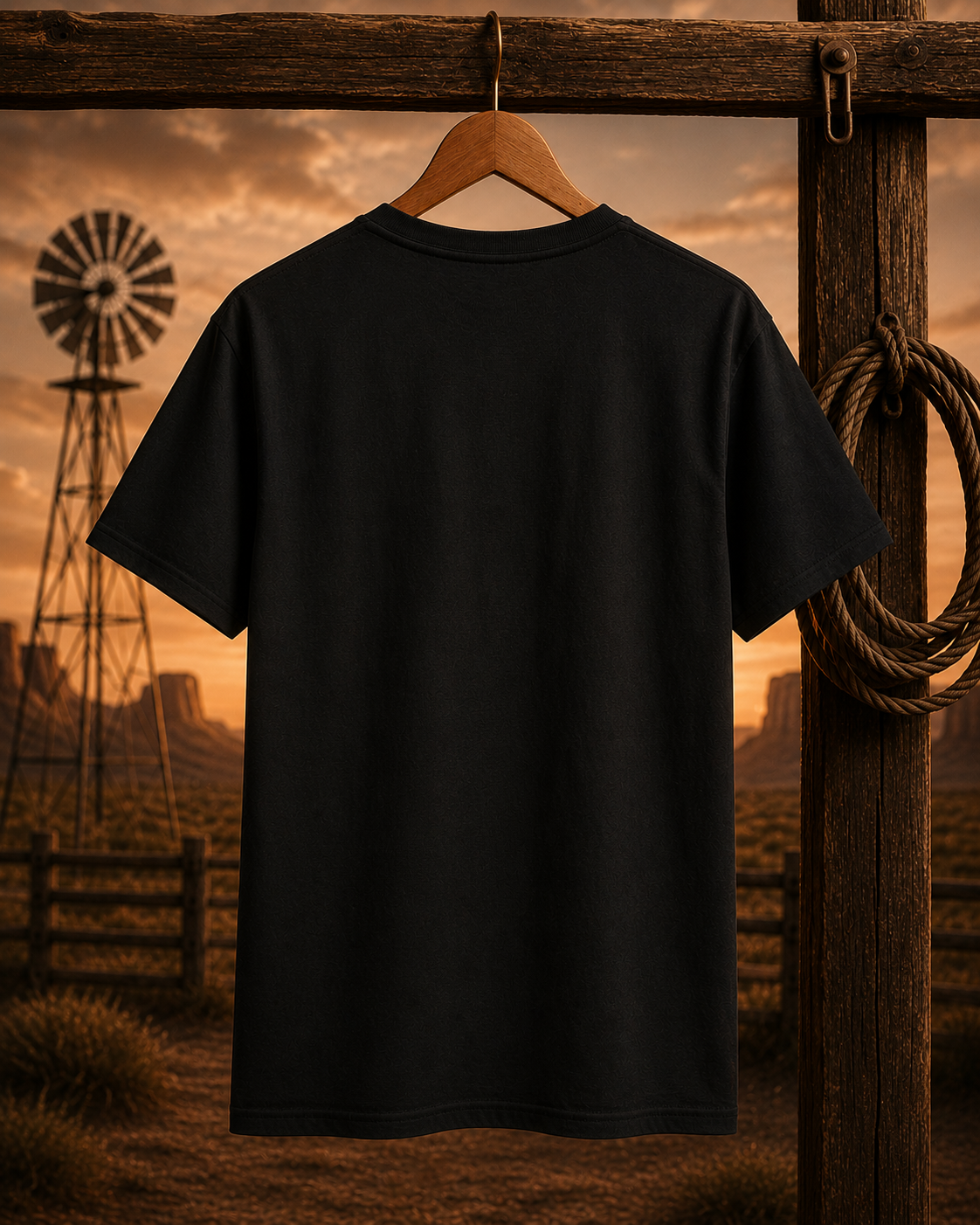 T-shirt « Not All Who Wander Are Lost » | Tee-shirt cactus coucher de soleil dans le désert | Graphisme aventure western