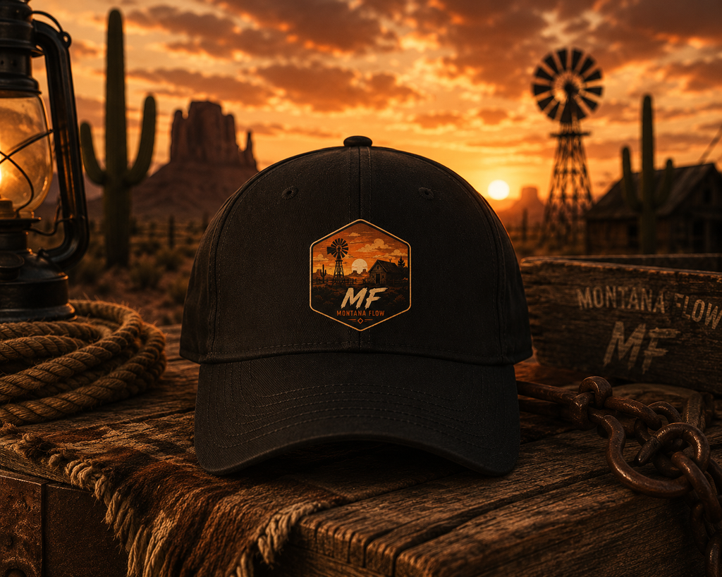 Mountain Sunset Patch Cap | Western Ranch Baseball Cap