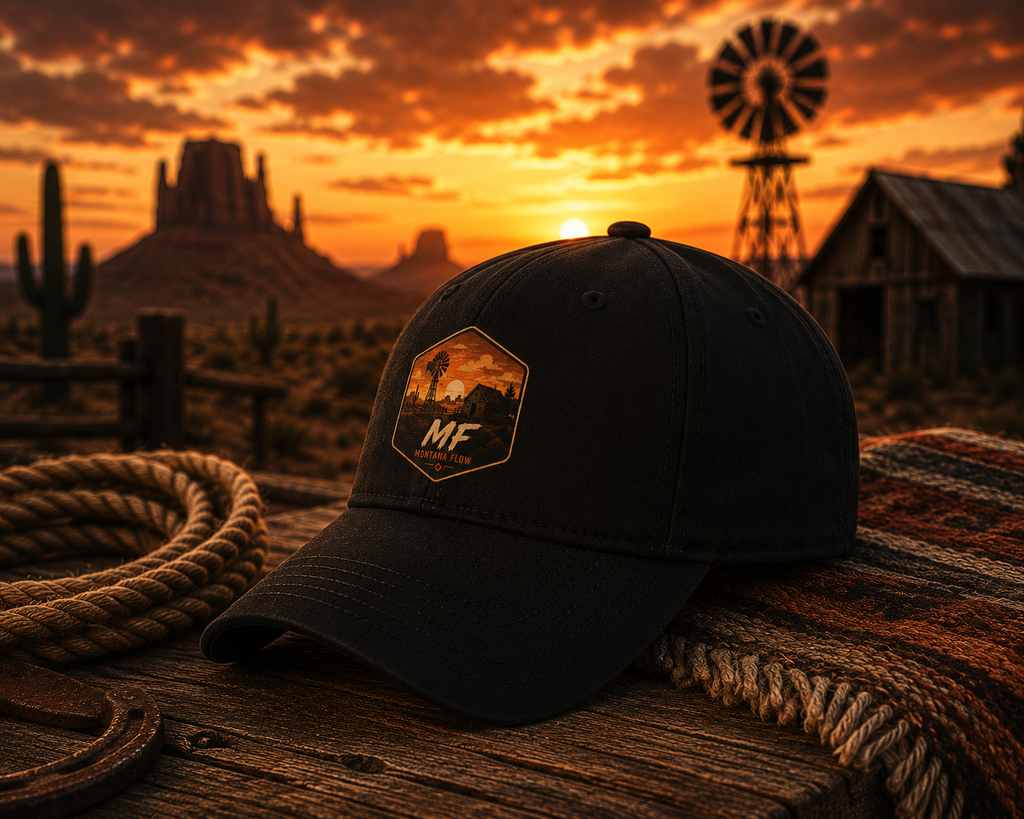Mountain Sunset Patch Cap | Western Ranch Baseball Cap