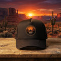 Desert Rider Foam Trucker Hat | Sunset Western Cowboy Cap | Montana Flow MF Logo