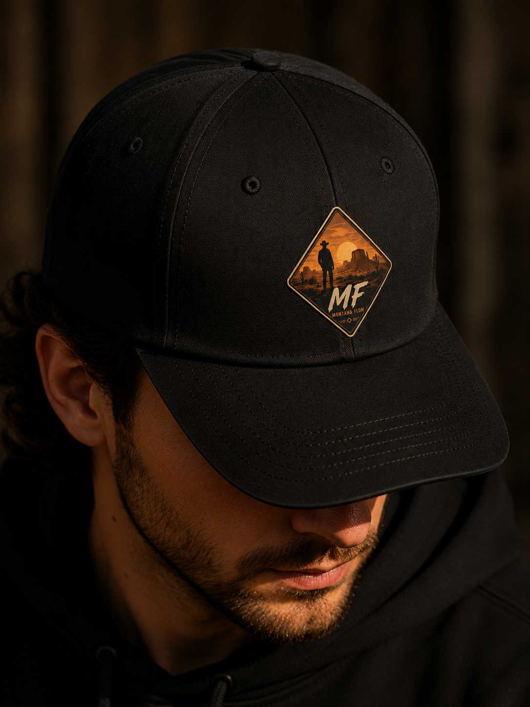 Western Cowboy Patch Dad Hat | Desert Sunset Cap