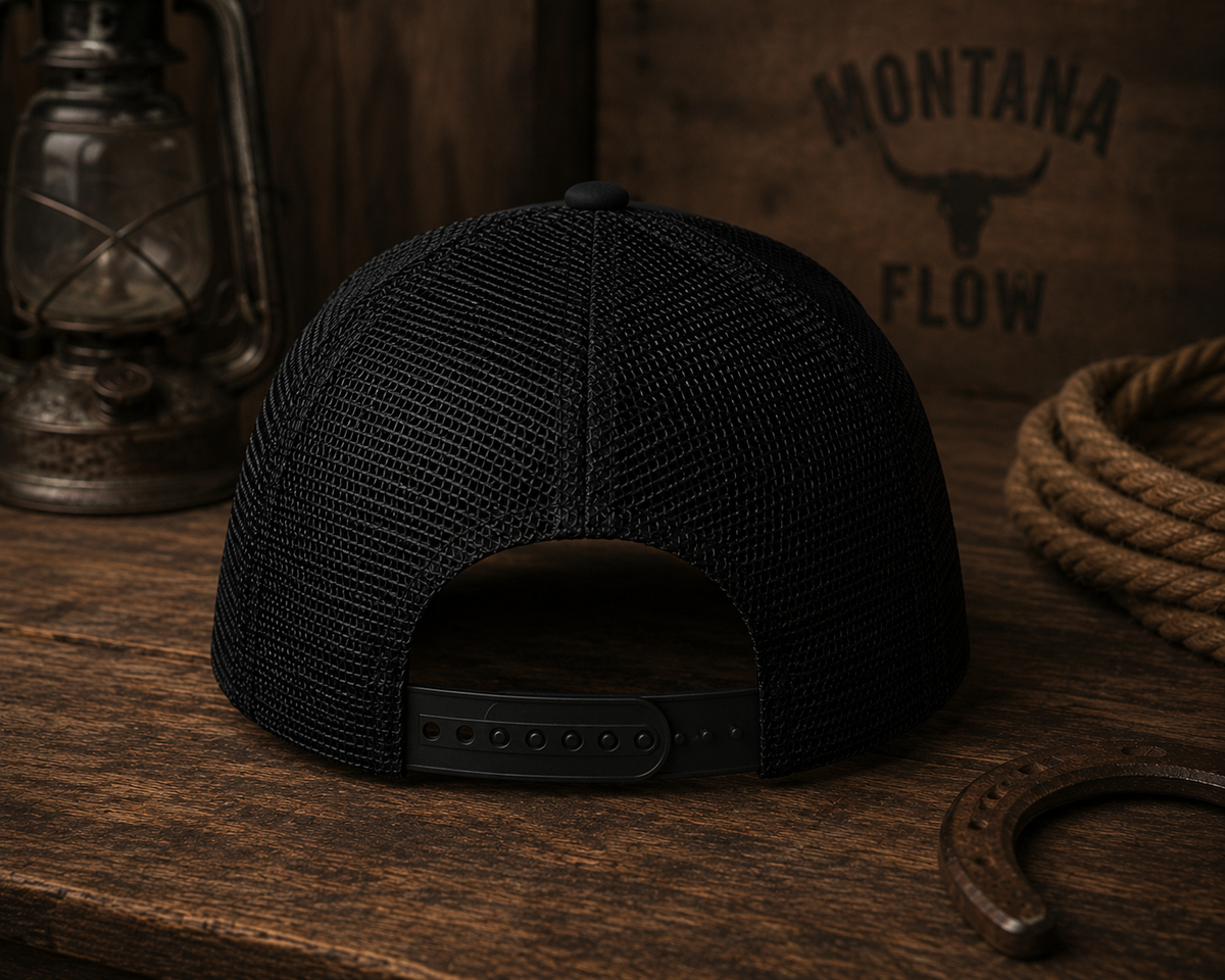 Longhorn Skull Patch Foam Trucker Hat | Montana Flow Western Desert Cap