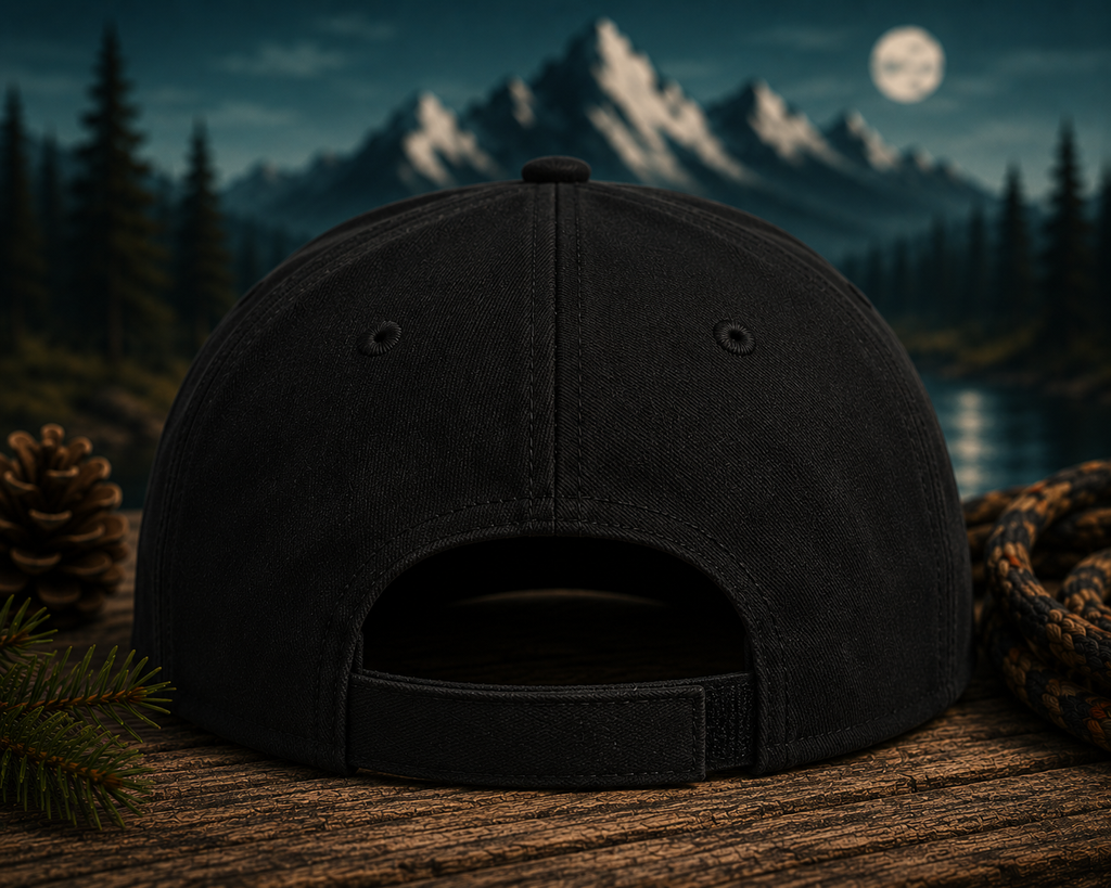 Mountain Motorcycle Patch Cap | Forest Peaks Outdoor Baseball Hat