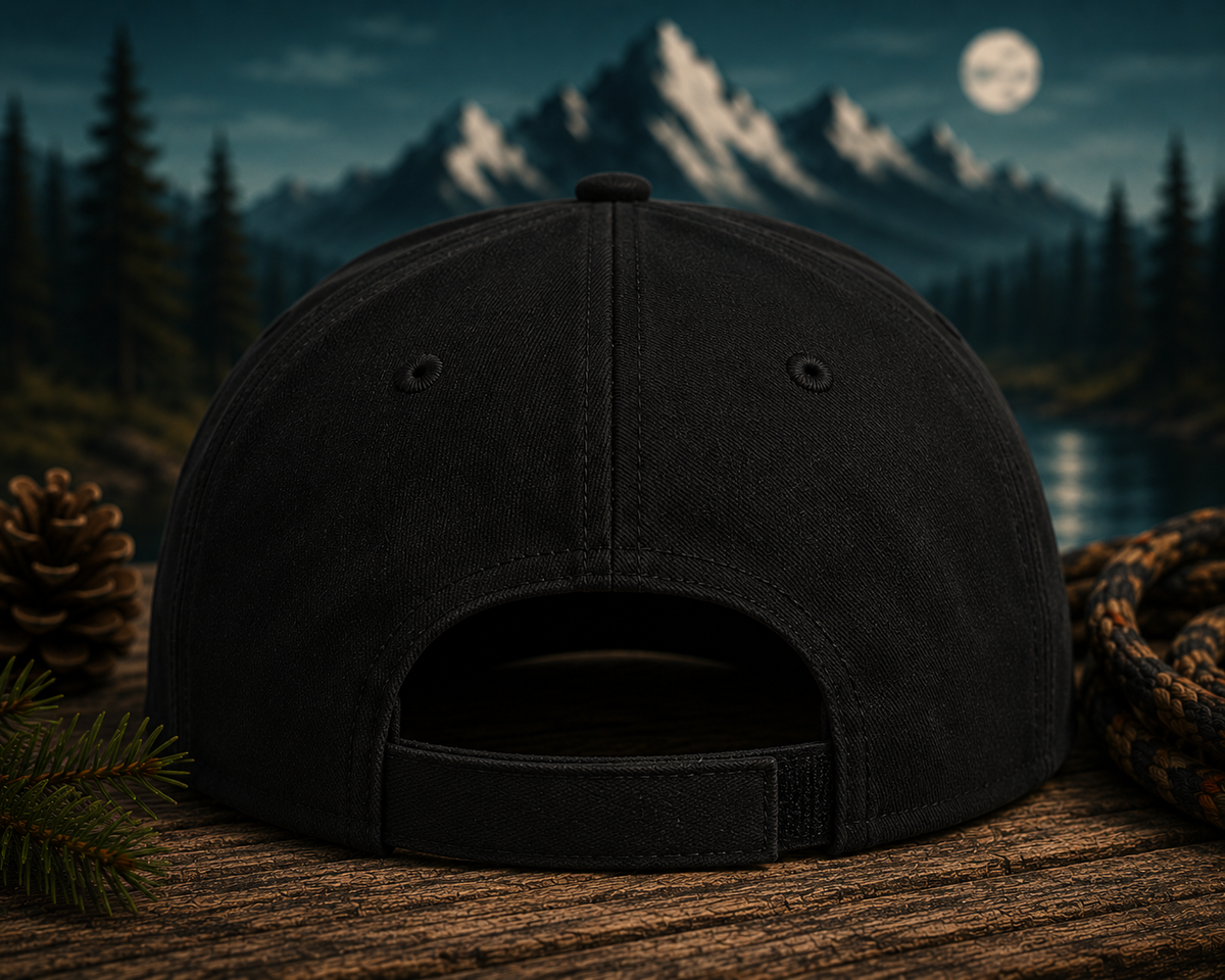 Mountain Motorcycle Patch Cap | Forest Peaks Outdoor Baseball Hat