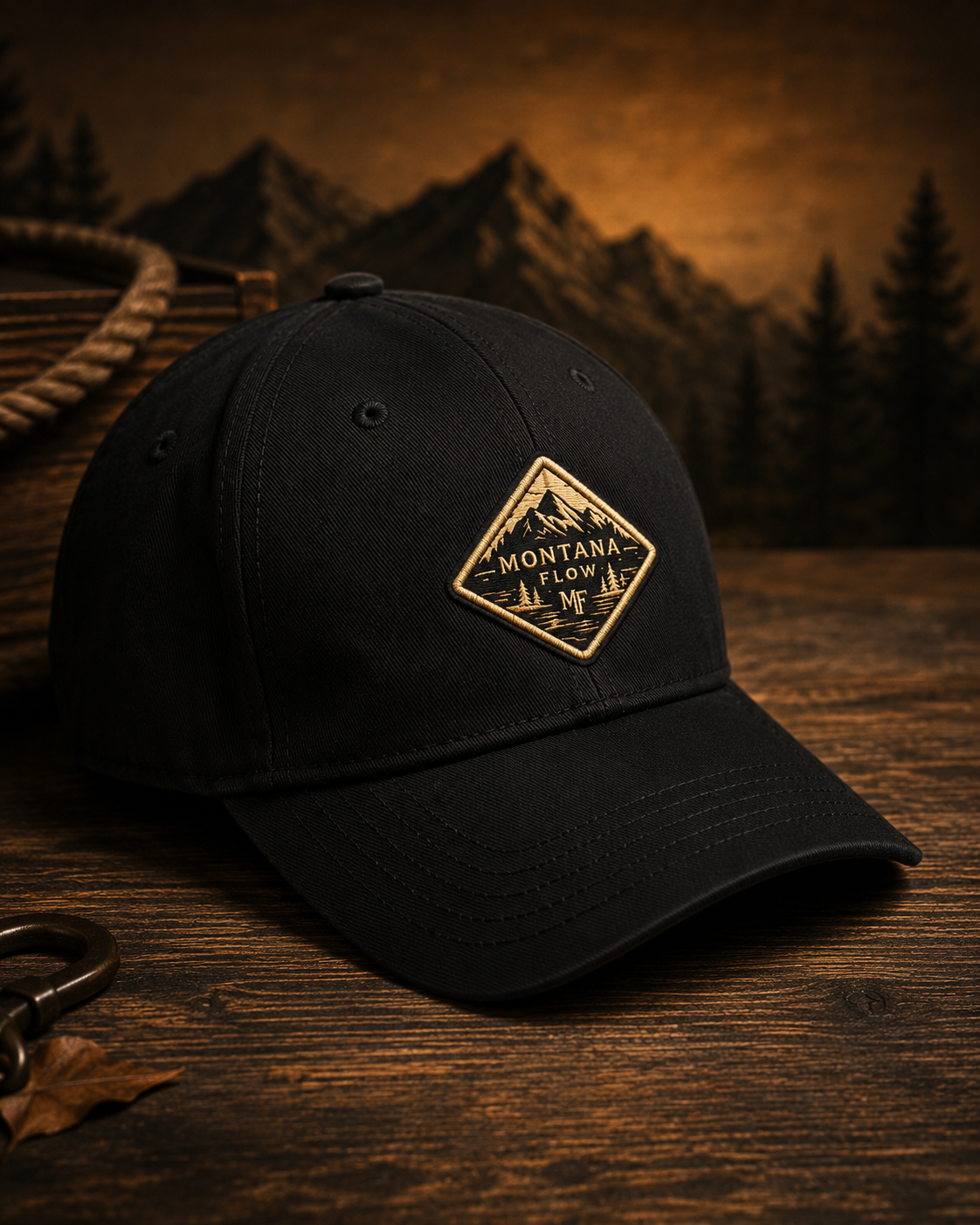 Montana Flow Mountain Patch Hat | Outdoor Adventure Baseball Cap