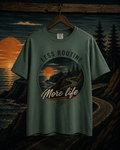 Less Routine More Life T-Shirt | Adventure Road Trip Mountain Graphic Tee