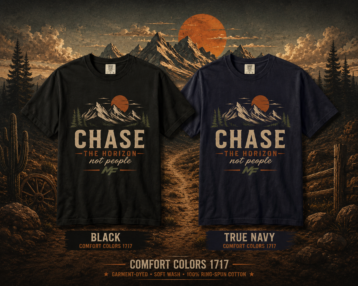 Chase the Horizon Mountain Adventure Graphic T-Shirt