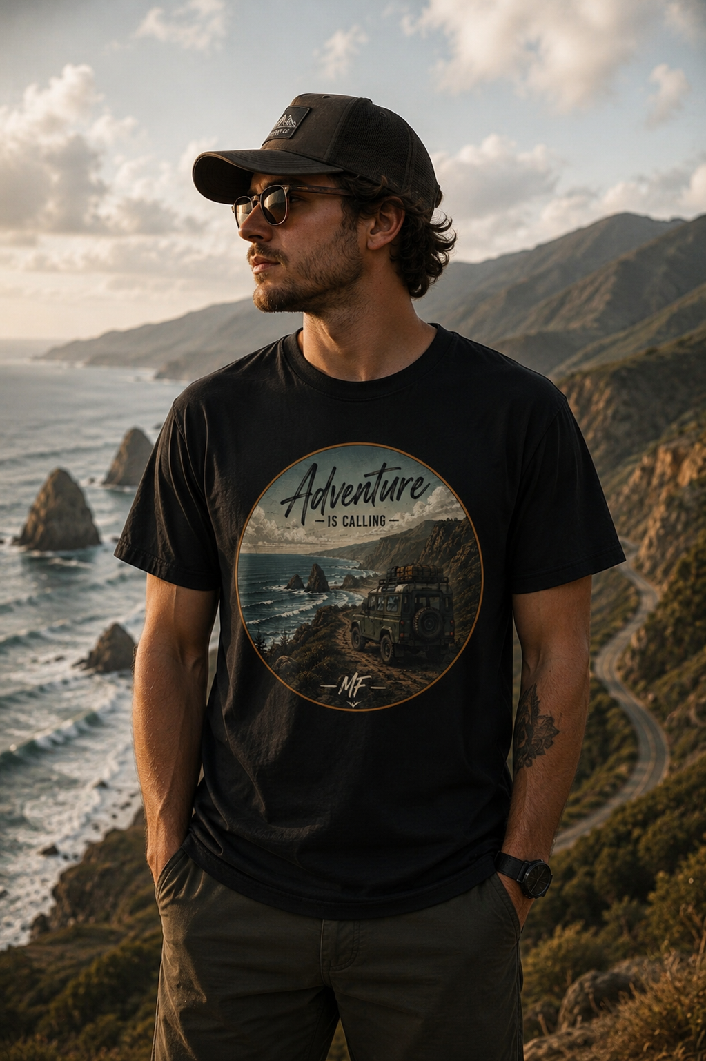 Adventure Is Calling Shirt, Coastal Off Road T-Shirt, 4x4 Beach Adventure Tee, Overland Camping Gift, Nature Explorer Graphic Tee