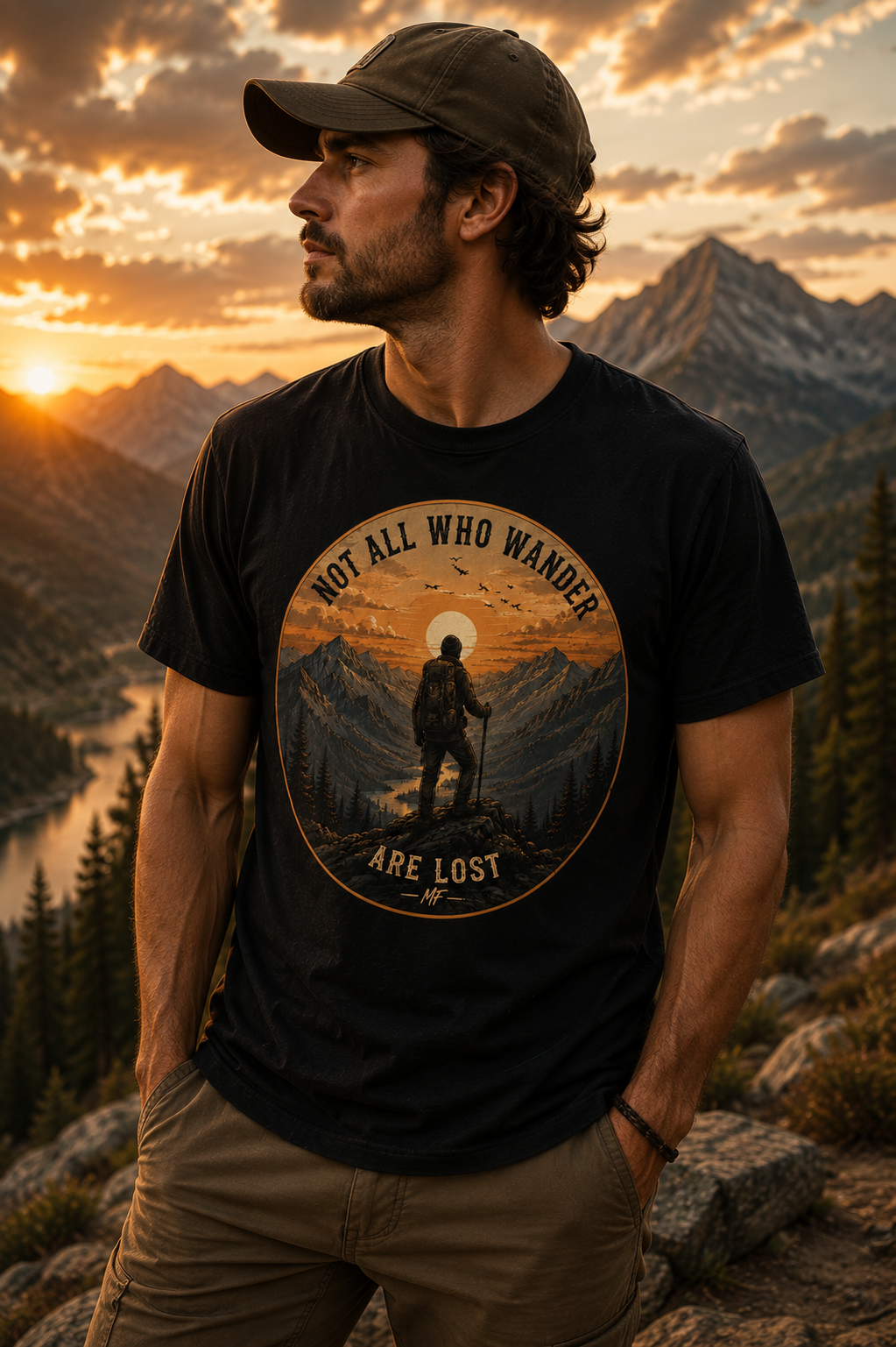 Not All Who Wander Are Lost Shirt | Hiking T-Shirt | Mountain Adventure Tee | Backpacker Gift | Camping Nature Graphic Tee
