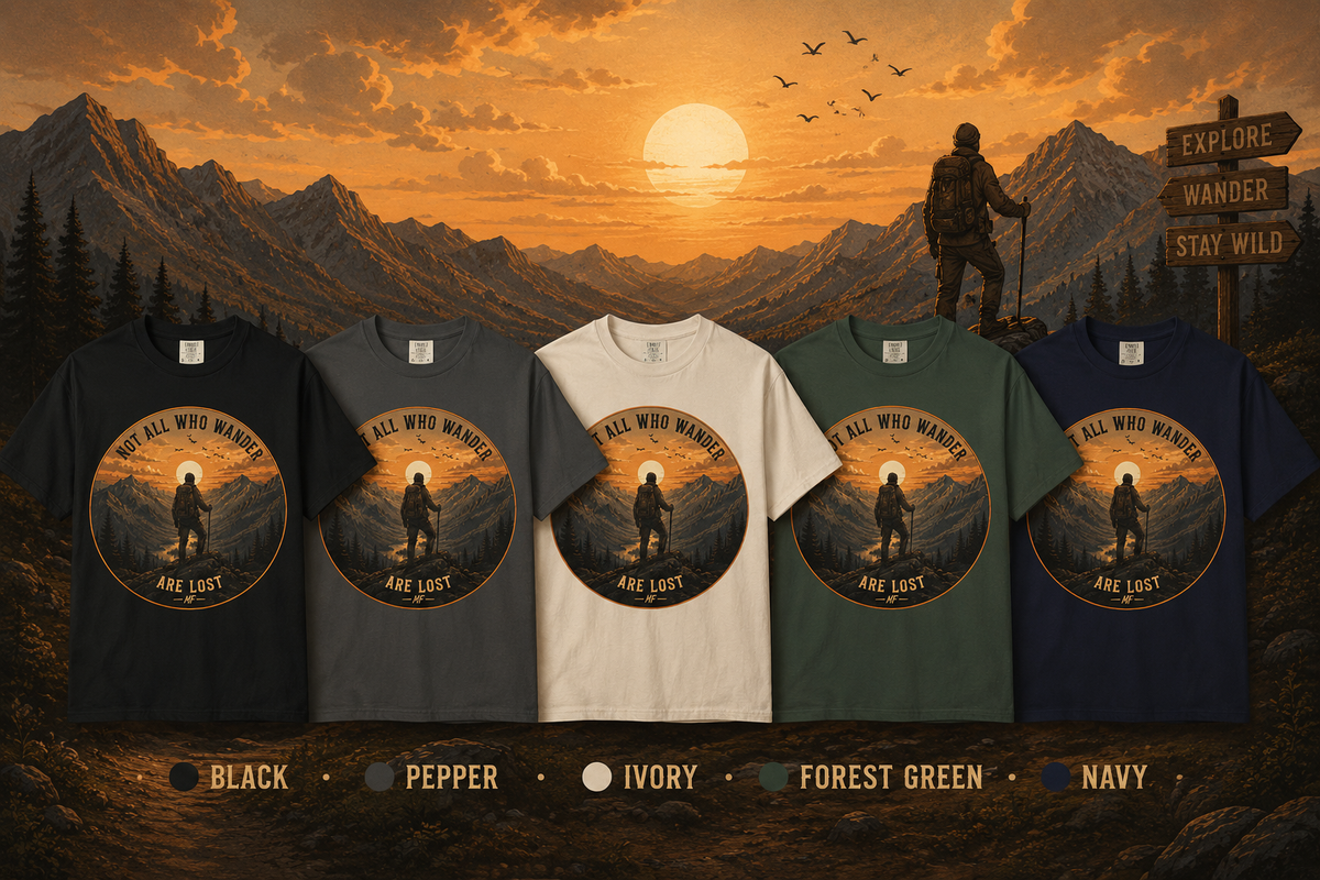 Not All Who Wander Are Lost Shirt | Hiking T-Shirt | Mountain Adventure Tee | Backpacker Gift | Camping Nature Graphic Tee