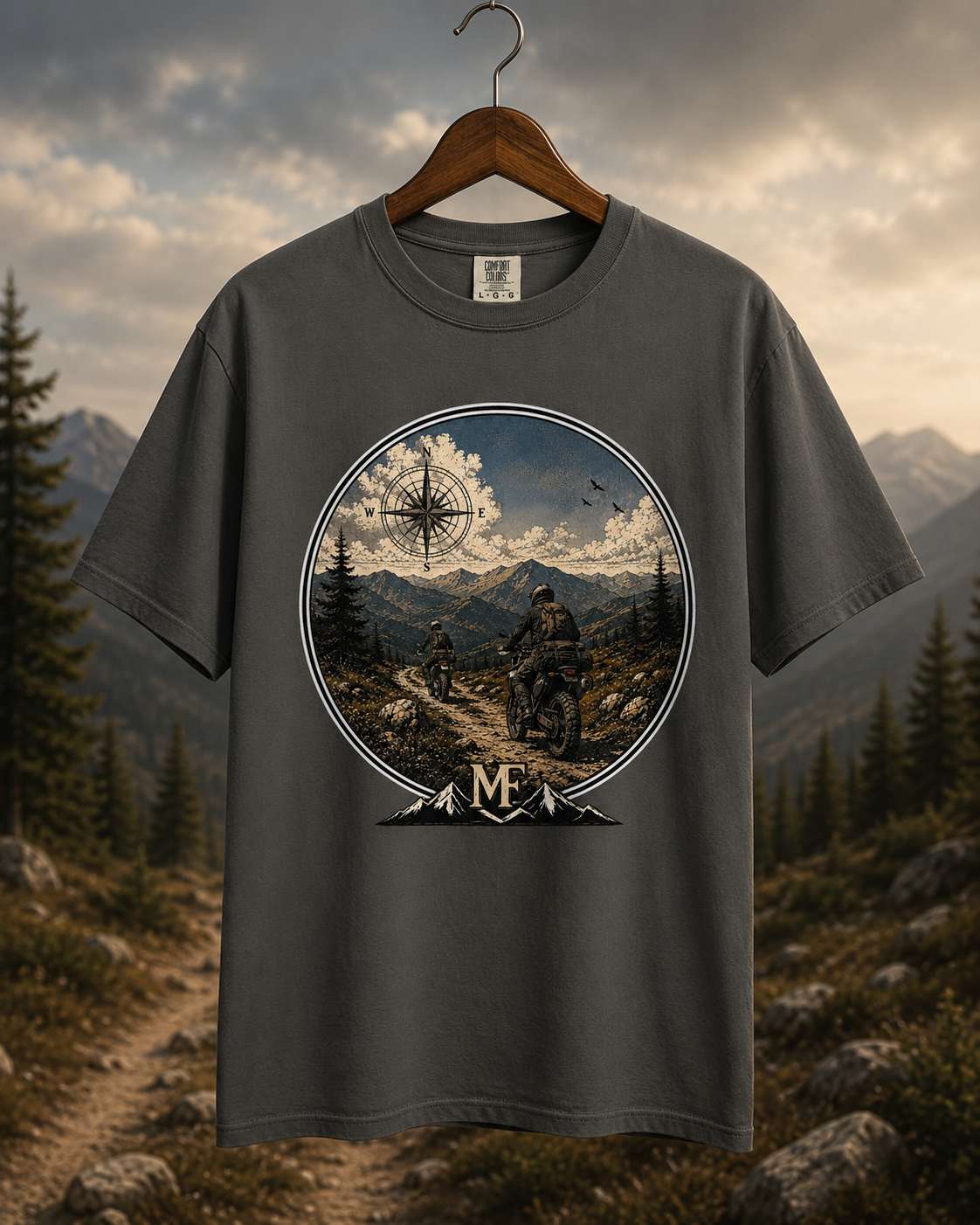 Où mènent les sentiers | T-shirt graphique pour moto d'aventure