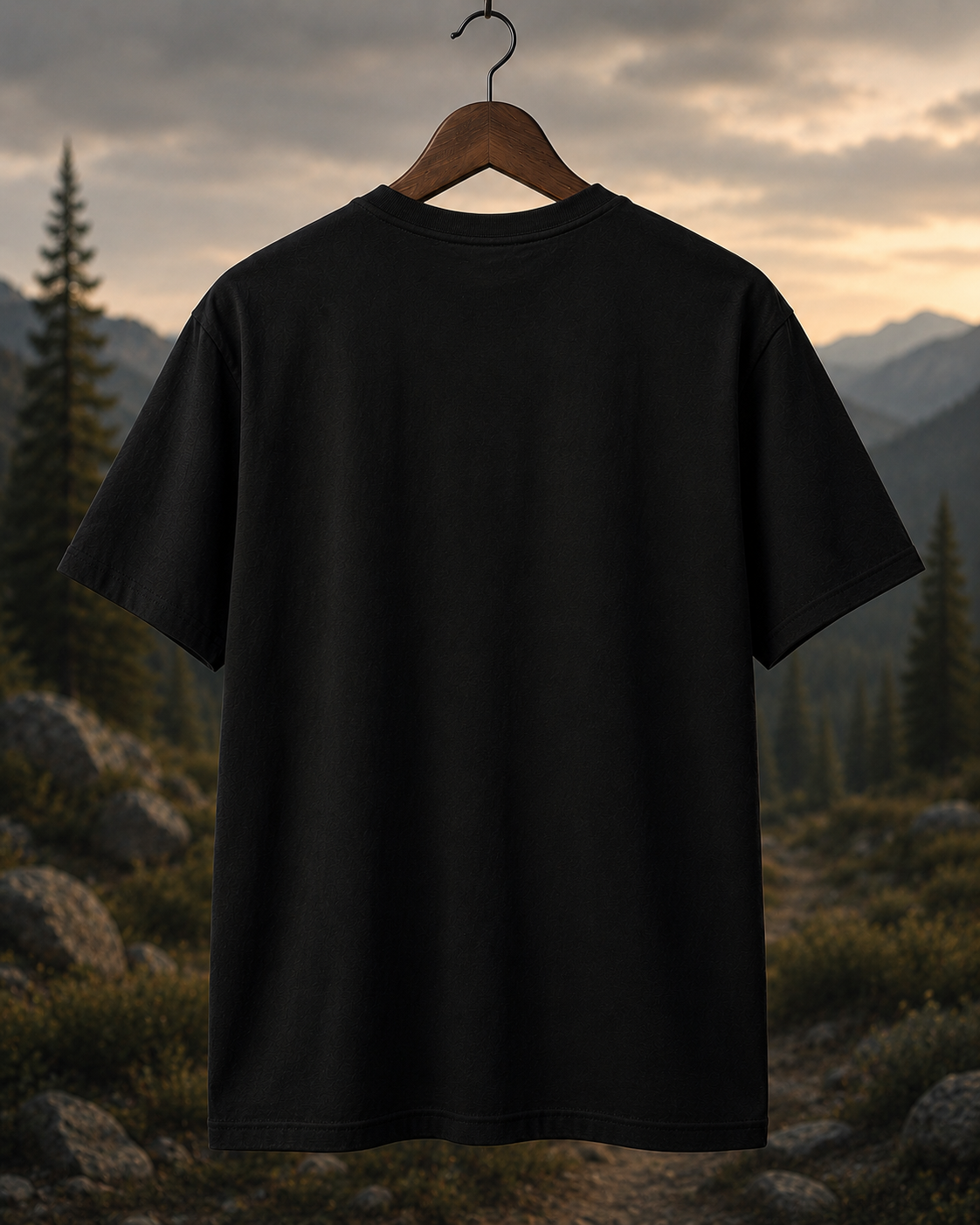 Là où finit le jour | T-shirt graphique vintage coucher de soleil en montagne