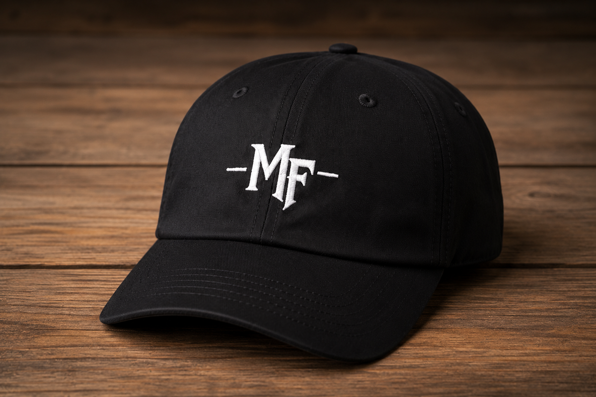 MF Embroidered Dad Cap | Minimalist Baseball Hat | Monogram Initials Cap