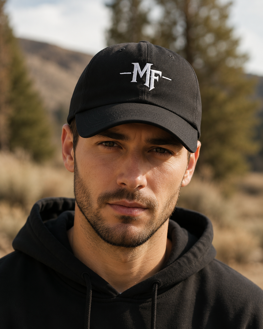 MF Embroidered Dad Cap | Minimalist Baseball Hat | Monogram Initials Cap