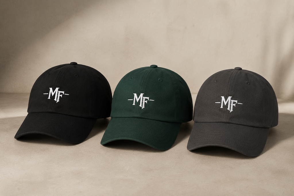 MF Embroidered Dad Cap | Minimalist Baseball Hat | Monogram Initials Cap