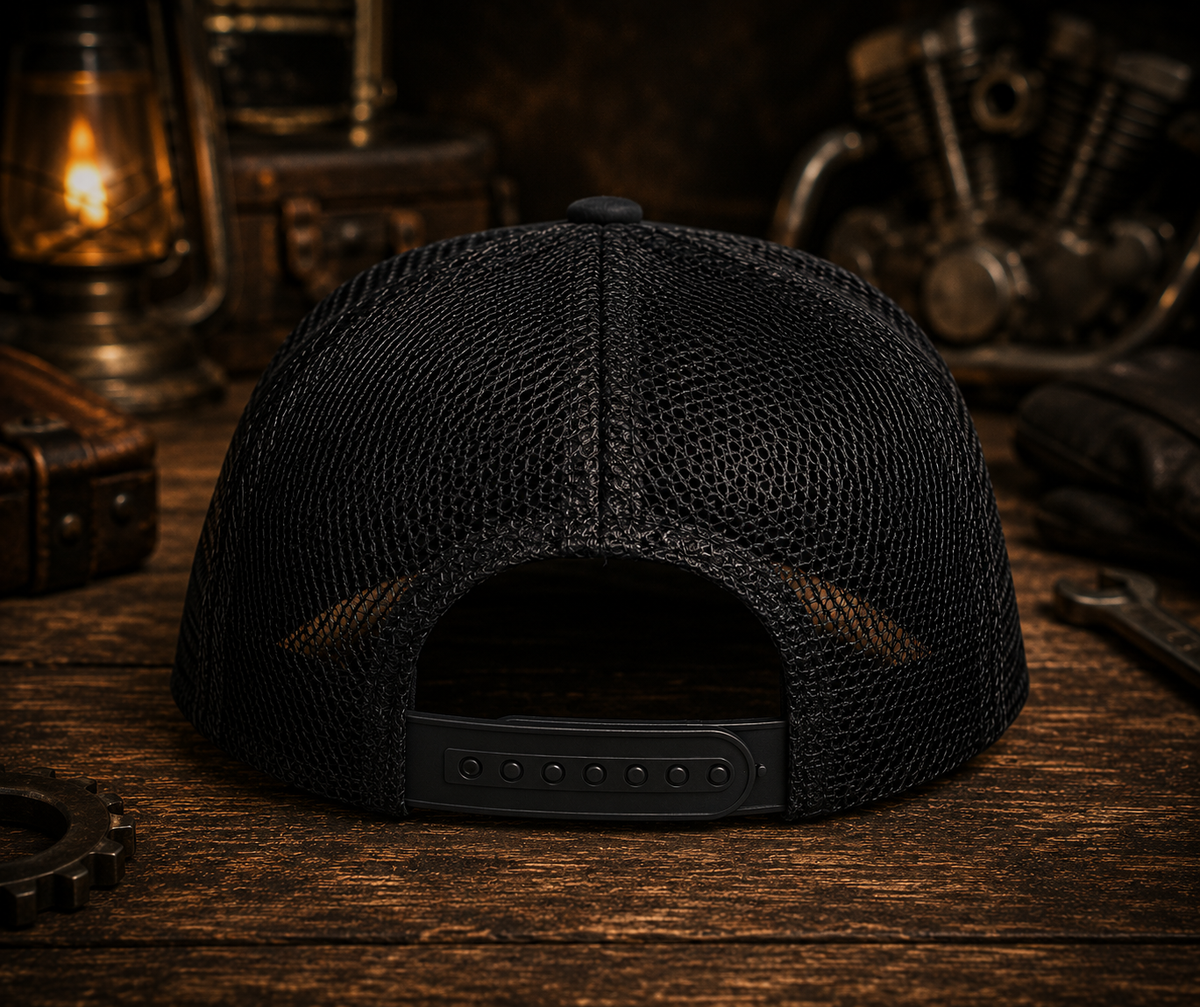 Wild Free Trucker Hat Vintage Biker Cap for Riders, Motorcycle Lifestyle Gift, Montana Flow