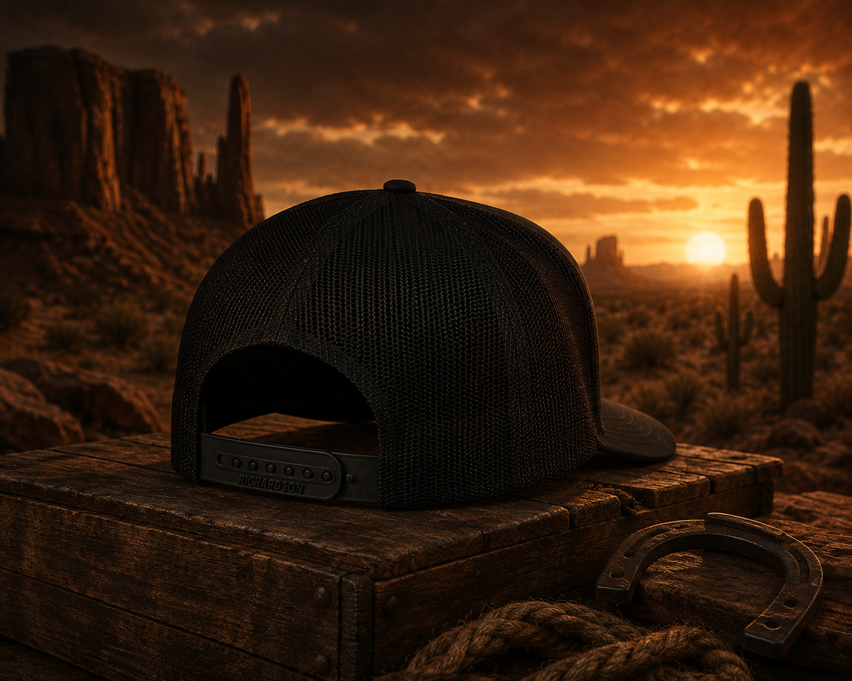 Desert Legacy | Vintage Western Trucker Hat with Bull Skull Patch