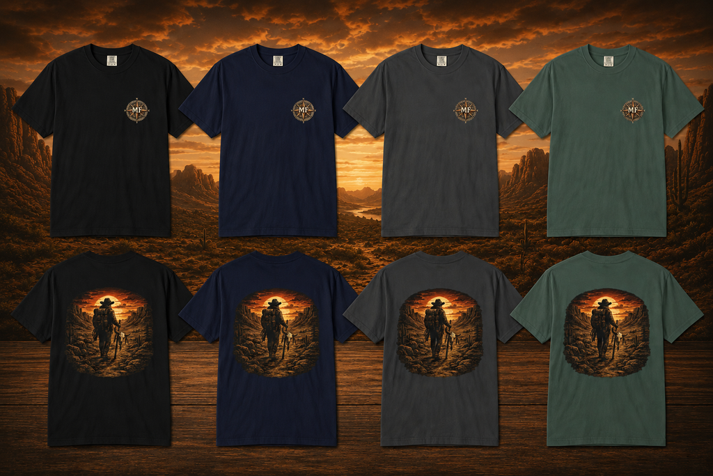 Western Sunset Explorer Shirt, Cowboy Back Print Tee, Desert Adventure Graphic T-Shirt