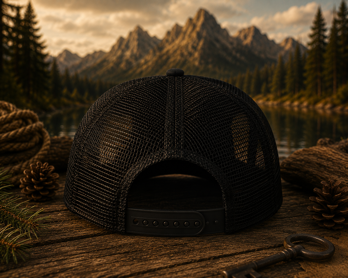 Compass Trucker Hat, Adventure Cap, Outdoor Hat, Hiking Gift, Road Trip Mountain Hat