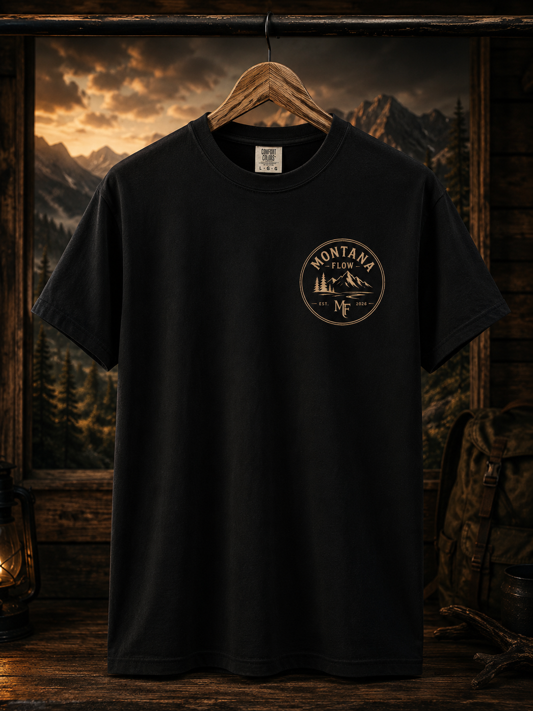 Mountain Wanderer Tee | Longhorn Skull Wilderness Adventure Shirt