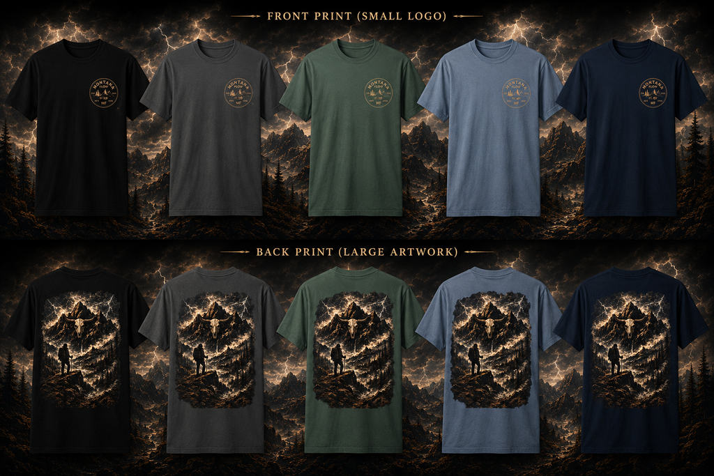Mountain Wanderer Tee | Longhorn Skull Wilderness Adventure Shirt