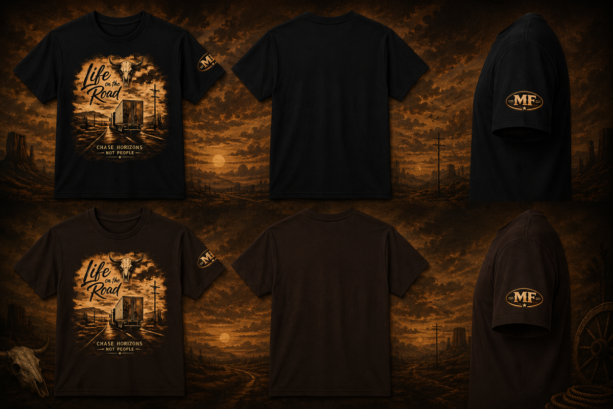 Life on the Road Trucker Tee | Western Road Trip Graphic Shirt