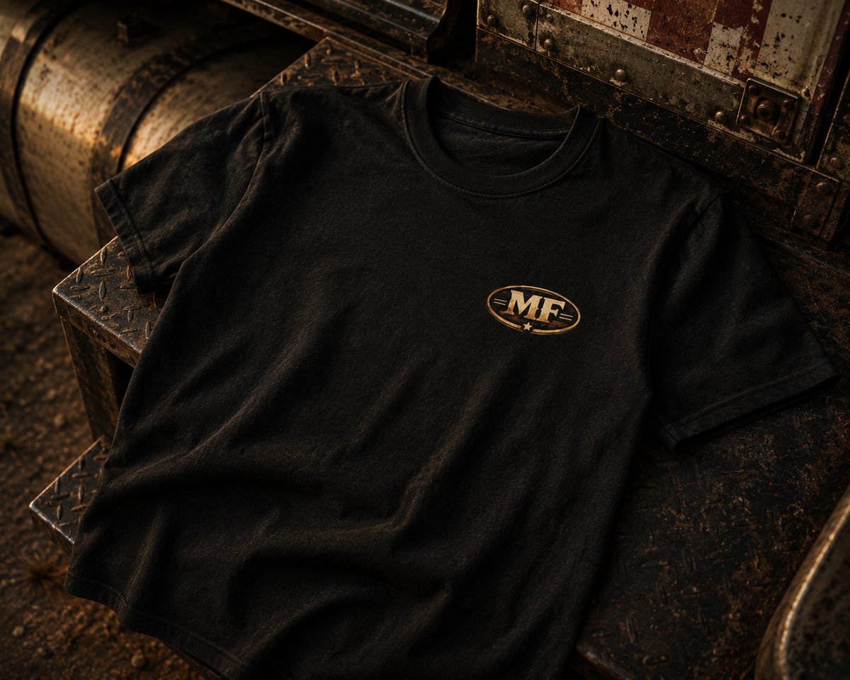 The Road Is Calling Tee | Western Trucker Shirt with Longhorn Skull